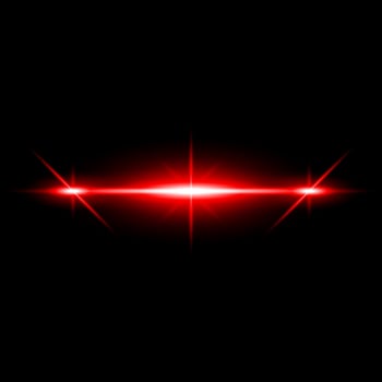 Lens Flare Red glow light ray effect illuminated vector