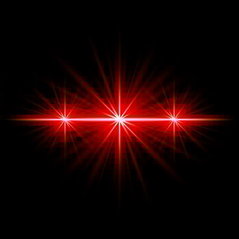 Lens Flare Red glow light ray effect illuminated vector