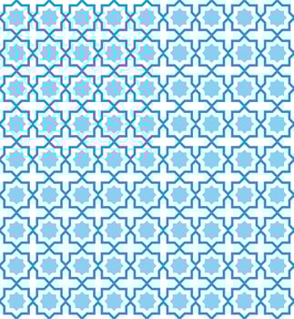 Islamic Pattern Blue Color Design vector