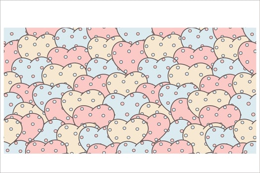 Cute doodle style hearts seamless pattern. Valentine's Day background. Cute romantic seamless pattern.  Romantic print. vector