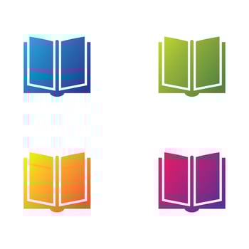 Book logo template vector icon set