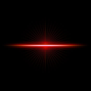 Lens Flare Red glow light ray effect illuminated vector