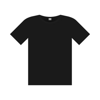 Blank black tshirt mockup design vector