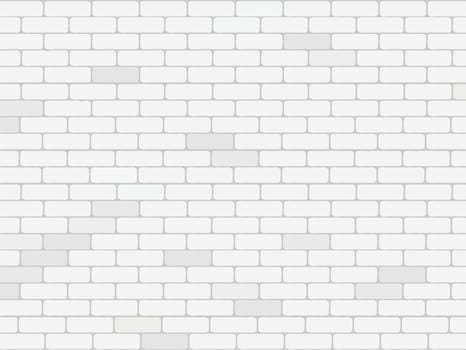 White brick wall texture background vector
