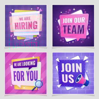 We Are Hiring Social Media Post vector