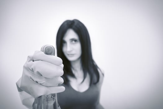 woman clean house photo