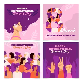 International Women's Day Social Media Template vector