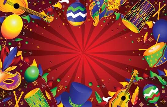 Mardi Gras Music Baclground Concept vector