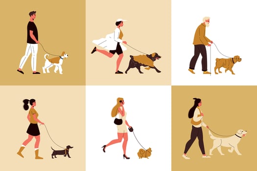 Dog Breeds Design Concept vector