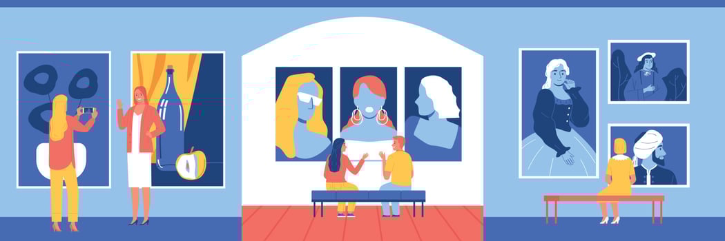 Art Exhibition Design Concept vector