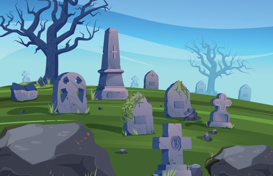 Old Cemetery Composition vector