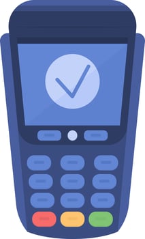 NFC terminal semi flat color vector object