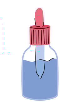 blue medical droppers vector
