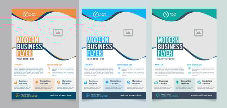 Minimal Business Poster Professional Brochure A4 Flyer vector