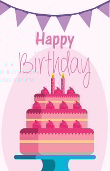 Happy birthday cake vector design