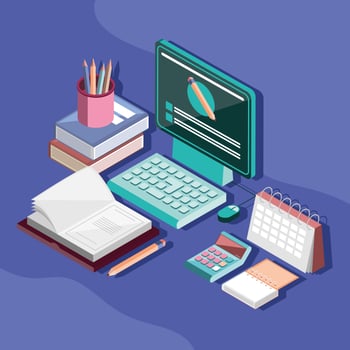 school online education vector