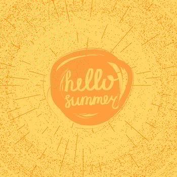 Hello Summer Lettering vector