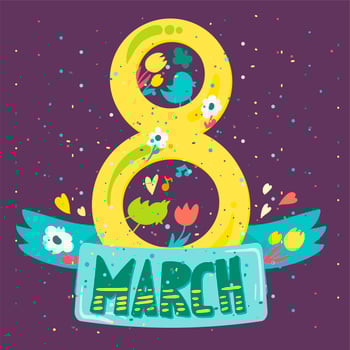 Happy Womens Day vector