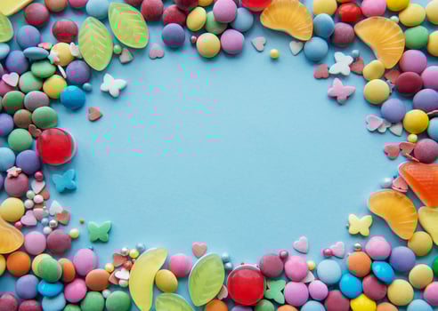 Colorful candies, jelly and marmalade photo