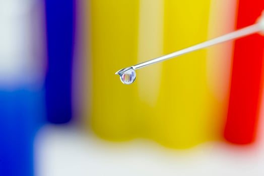 Medical needle at a close distance. photo