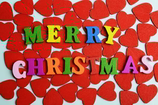 Merry Christmas and happy hearts. photo