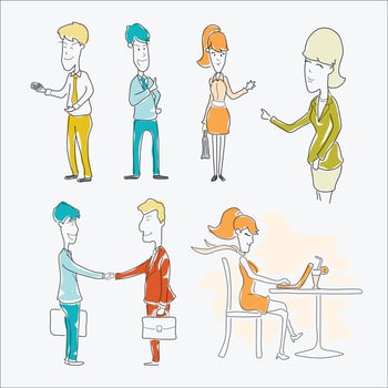 MixMix business people vector illustration