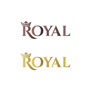Royal lettering design logo vector free template