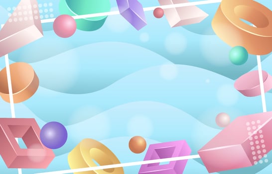 Abstract 3D Doff Geometric Background vector