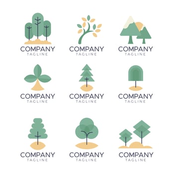 Set of Nature Logo Element vector