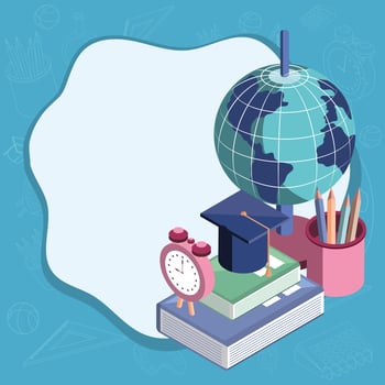 school education and stationery vector
