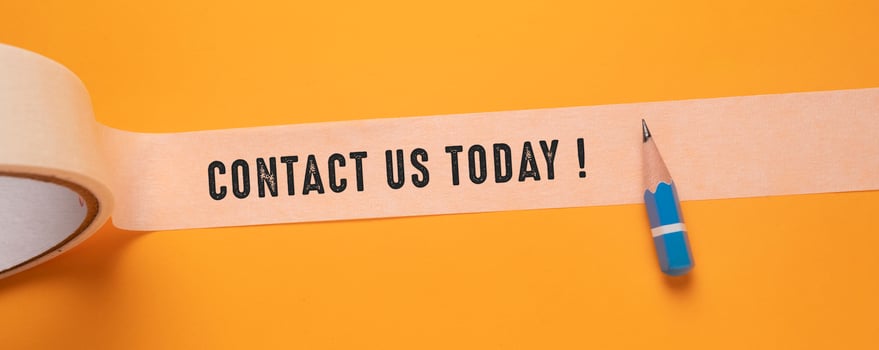 Close up of Contact Us Word photo