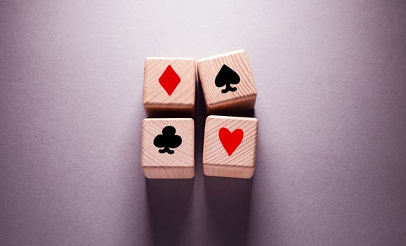 Casino sign Word with Wooden Cubes photo