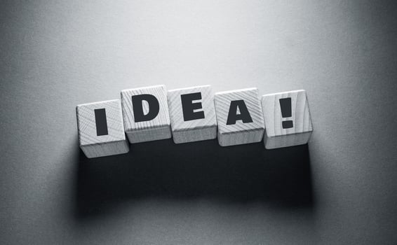 Idea Word with Wooden Cubes photo