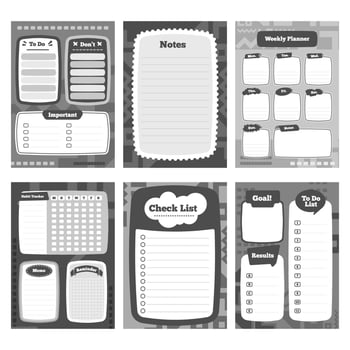 Monochrome Journal Templates vector