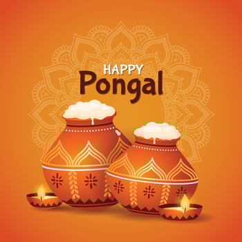 Happy Pongal Day Background vector
