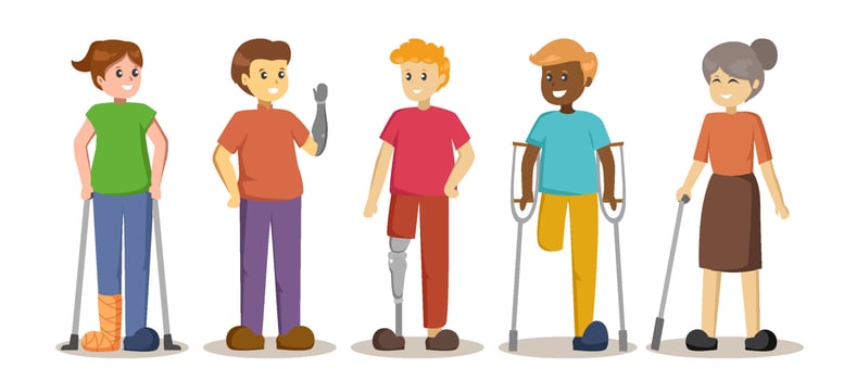 Awareness People with Disabilities Character vector