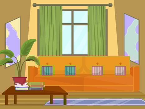 Vector flat illustration Room interior design