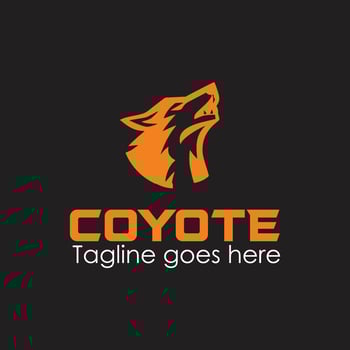 coyote head simple logo vector