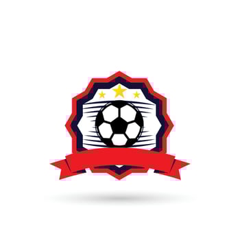 Soccer Logo or football club sign Badge. Football logo with shield background vector design