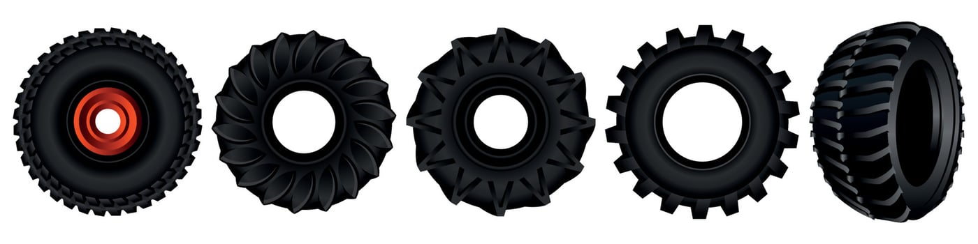 tractor tire vector