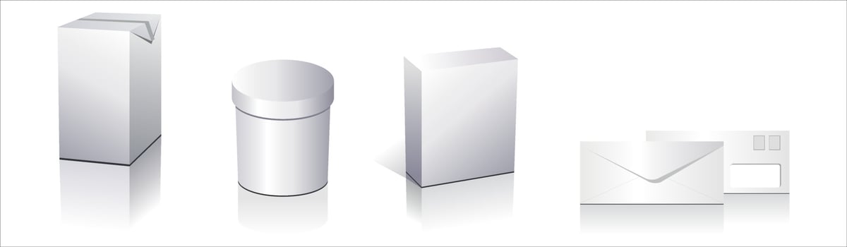 Blank packing design vector