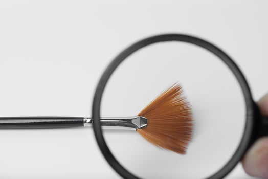 Brush on a white background. photo