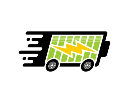 Fast battery charging logo vector