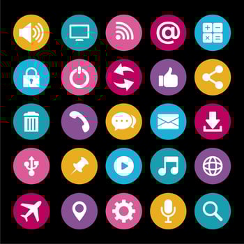 Black icon web vector collection
