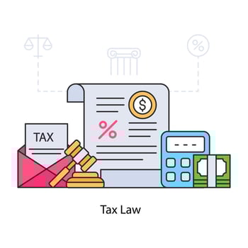 Perfect design illustration of tax law vector