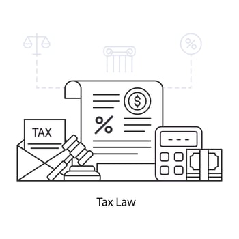 Perfect design illustration of tax law vector
