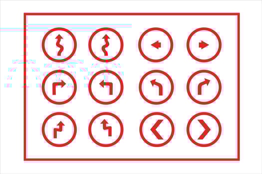 a set of road signs vector