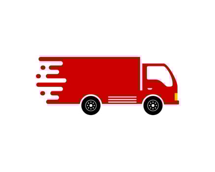 Fast delivery truck box vector