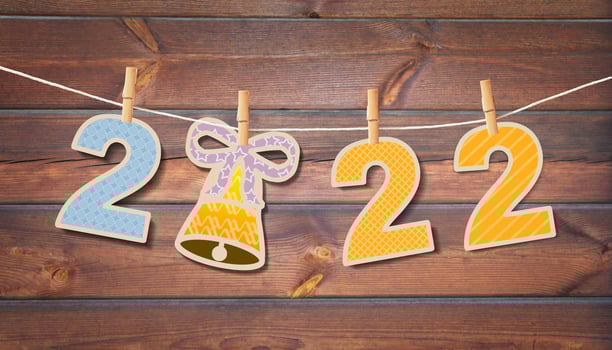 Happy New Year Background. Start to 2022. 3D illustration photo