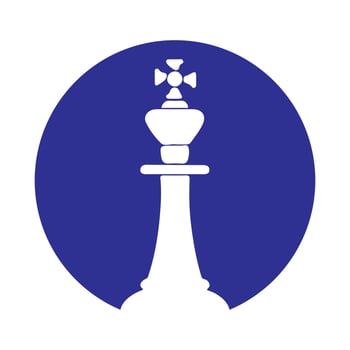 Vector illustration. Chess Club Logo design.